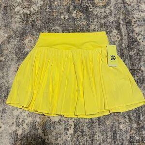Yellow Pleated Women's Skirt